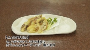 孤独のグルメドラマseason2第1話：神奈川県川崎市新丸子のネギ肉イタメ「三ちゃん食堂」-みょうが天ぷら